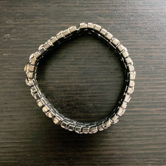 GORGEOUS VINTAGE RHINESTONE STRETCH BRACELET BANGLE - Picture 9 of 9